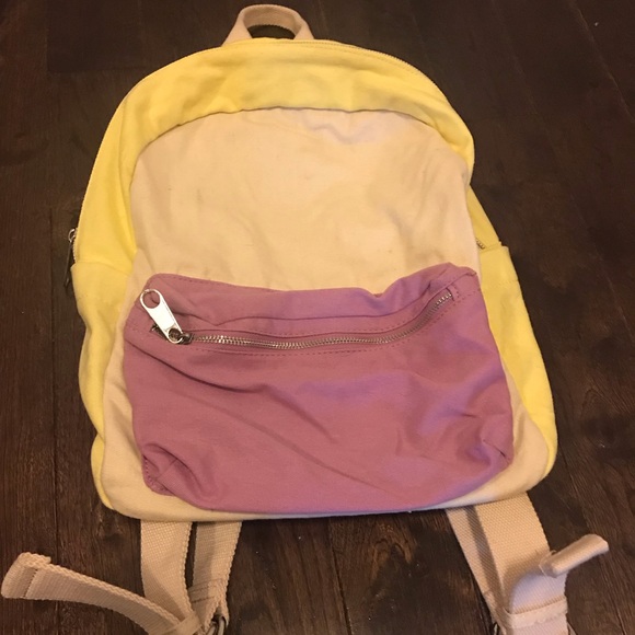 Urban Outfitters Handbags - Urban Outfitters Colorblock Canvas Backpack yellow
